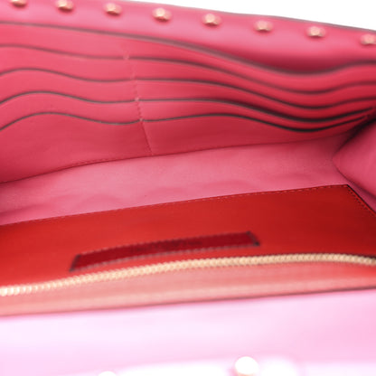 Valentino Garavani Nappa Rockstud Spike Wallet On Chain Shadow Pink 11 of 35