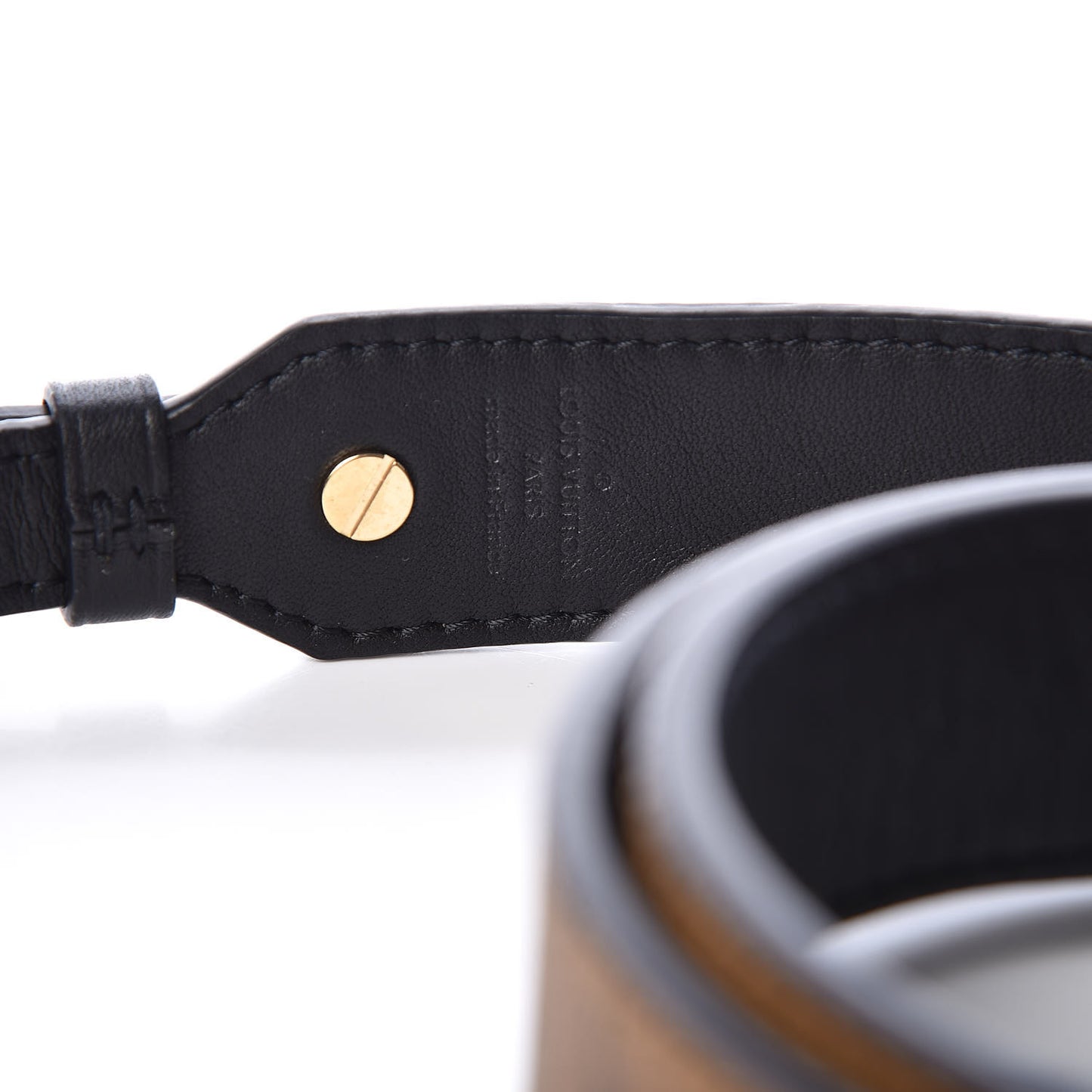 Reverse Monogram Bandouliere Shoulder Strap XL Black
