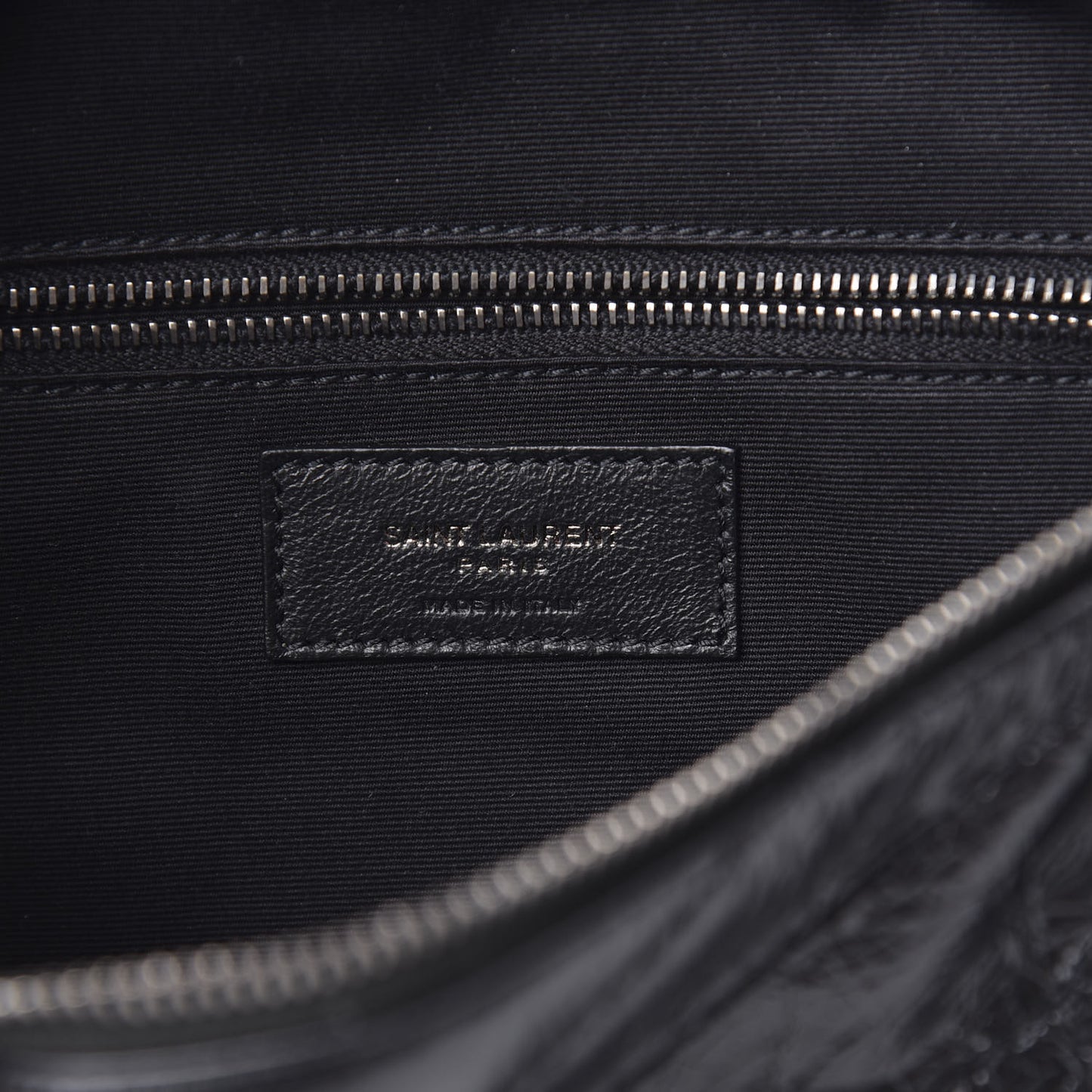 Crinkled Calfskin Matelasse Monogram Niki Body Bag Black