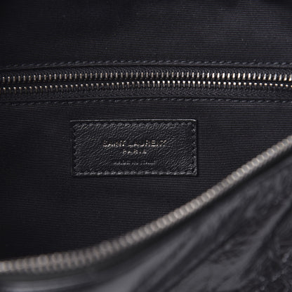 Saint Laurent Crinkled Calfskin Matelasse Monogram Niki Body Bag Black 6 of 10