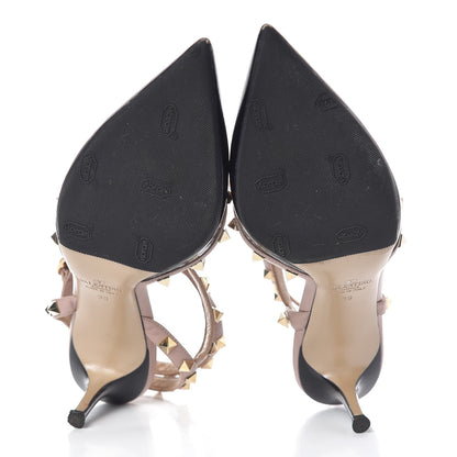 Valentino Garavani Patent Nappa Rockstud Ankle Strap 65mm Pumps 39 Black Poudre 7 of 10