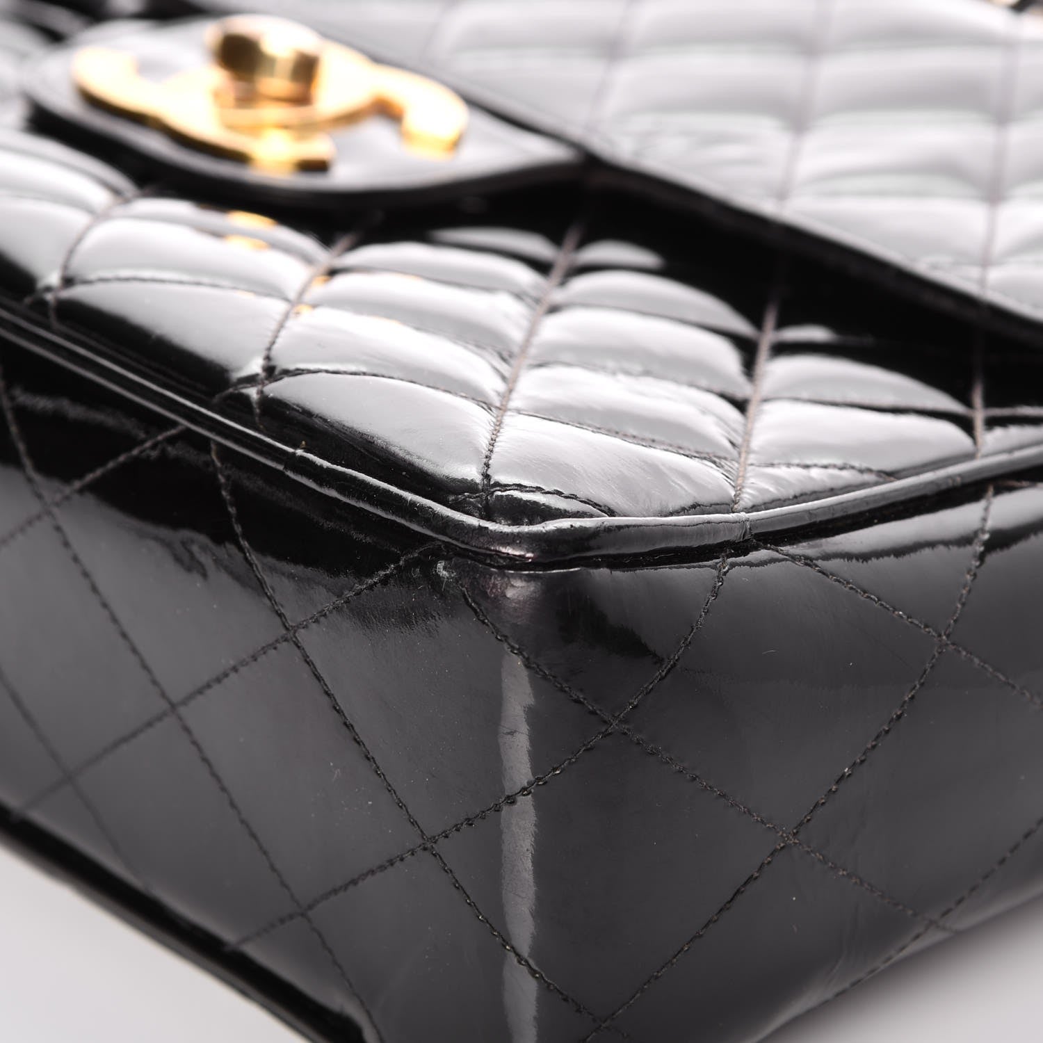 Chanel Patent Quilted XL Flap Bag Black 16 of 21
