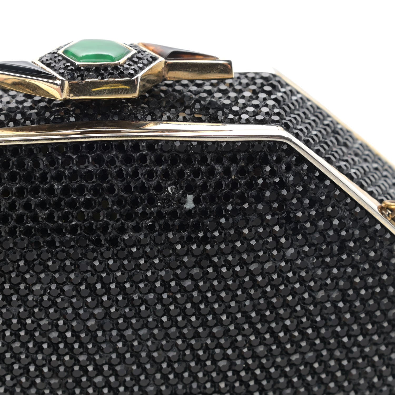 Judith Leiber Swarovski Crystal Minaudiere Clutch Black 12 of 16
