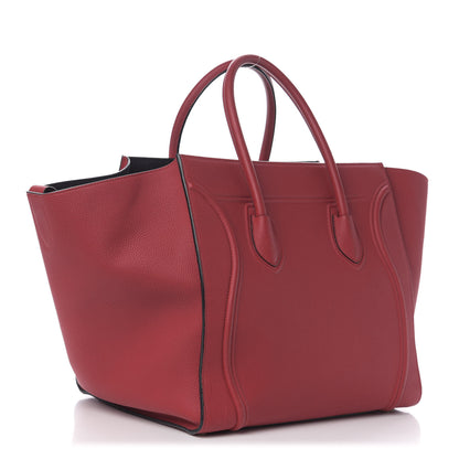 Celine Grained Calfskin Medium Phantom Luggage Burgundy 3 of 11