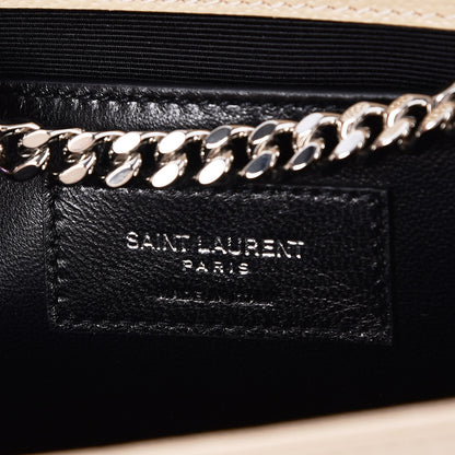 Saint Laurent Grain De Poudre Medium Monogram Kate Satchel Nude Powder 6 of 7