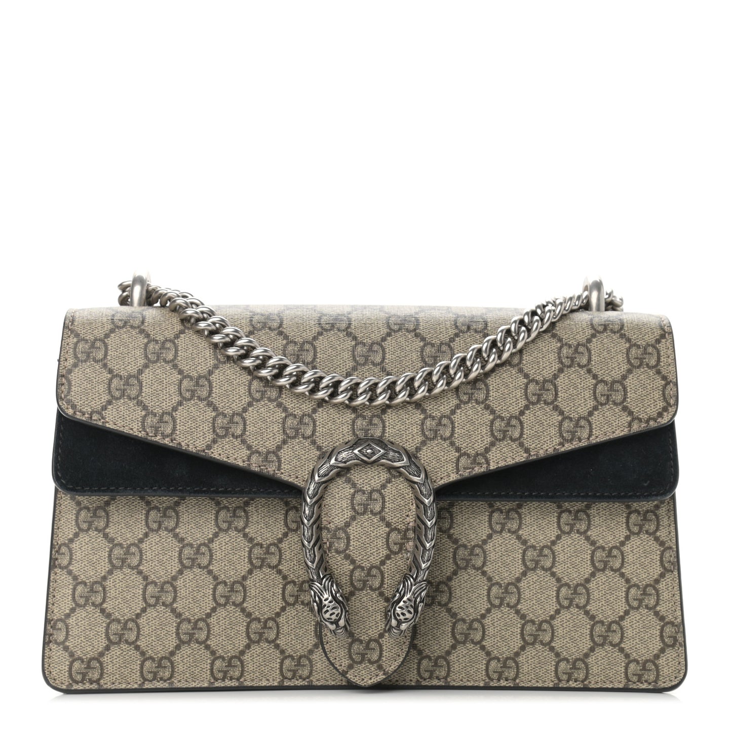 GG Supreme Monogram Small Dionysus Shoulder Bag Black