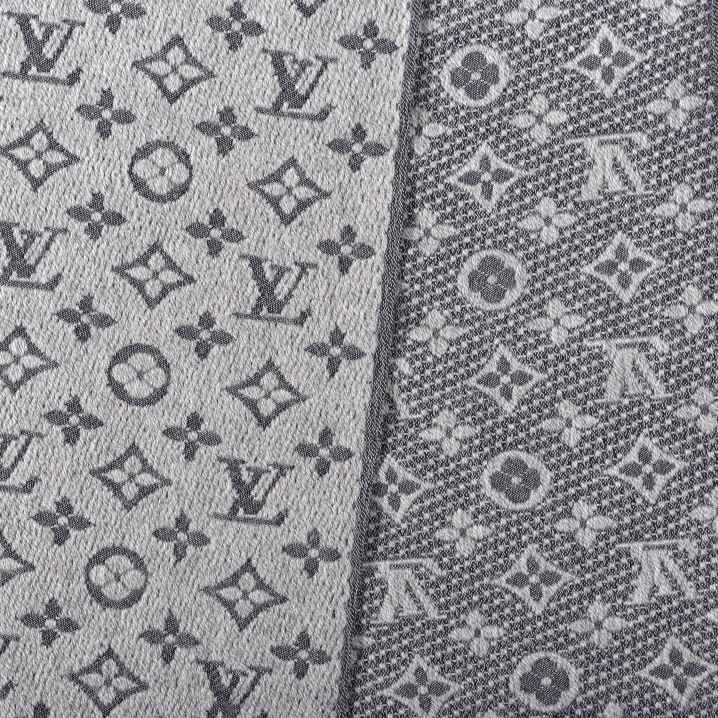 Wool Monogram Classic Scarf Grey