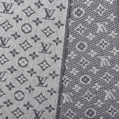 Louis Vuitton Wool Monogram Classic Scarf Grey 2 of 3