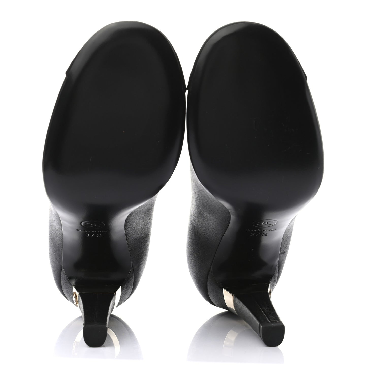Lambskin Grosgrain Cap Toe CC Pumps 37.5 Black