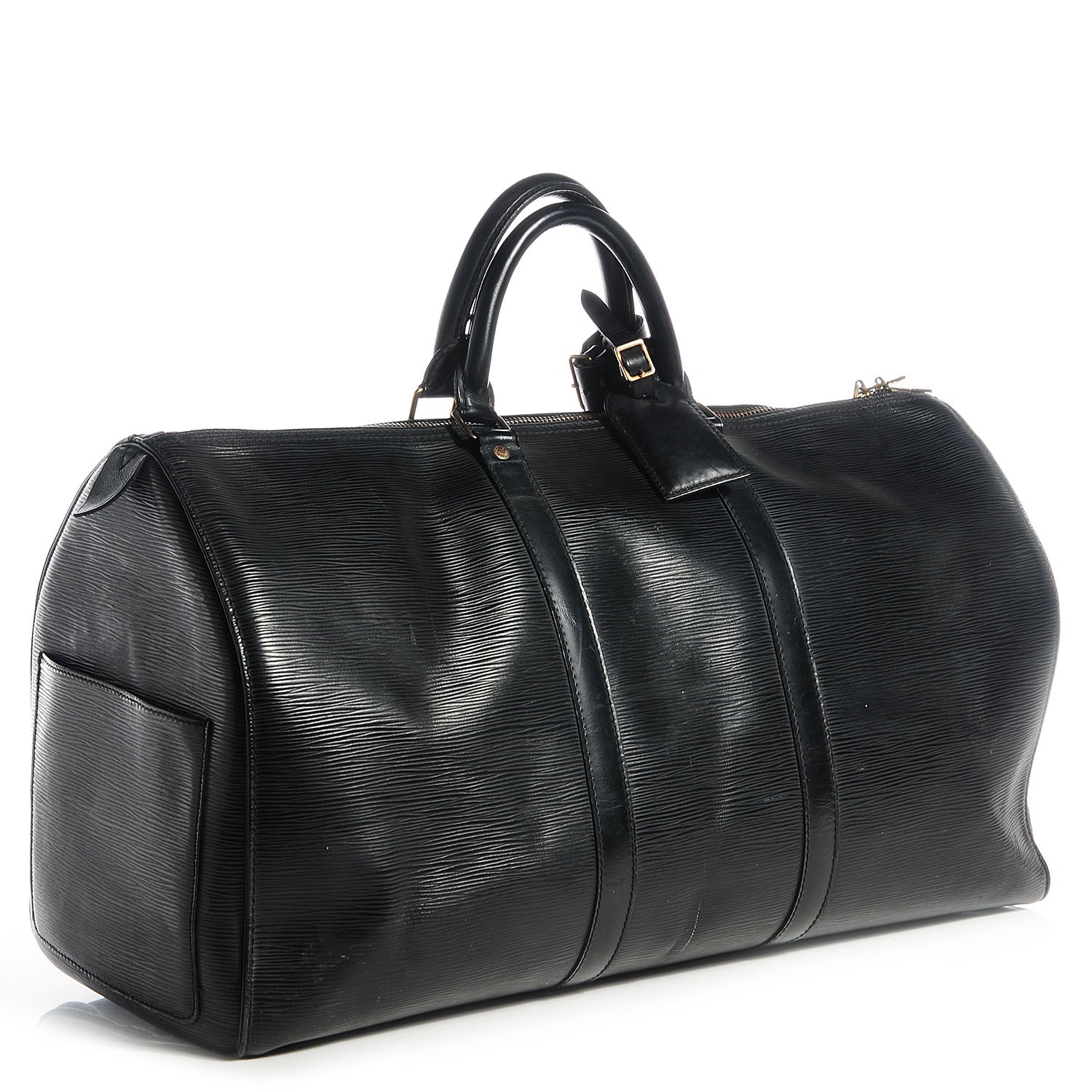 Louis Vuitton Epi Keepall 50 Black 3 of 8