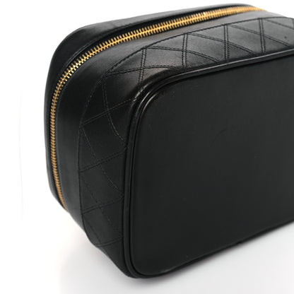 Chanel Lambskin Vanity Cosmetic Case Black 8 of 11