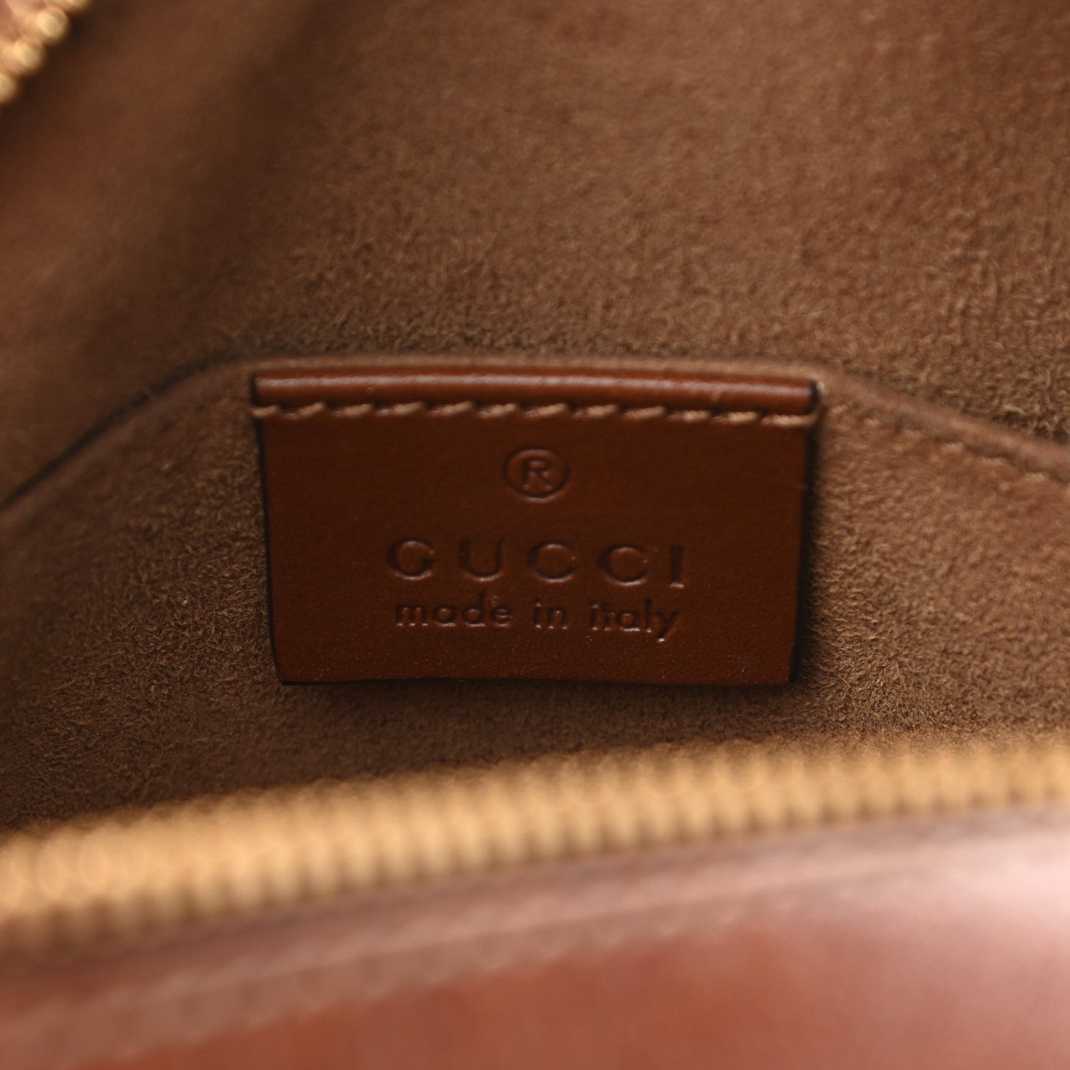 Gucci GG Supreme Monogram Cuoio Toscano Mini Chain Shoulder Bag Beige Ebony Cuir 6 of 14