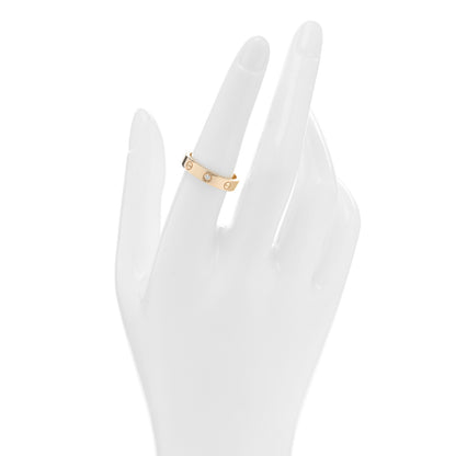 Cartier 18K Yellow Gold Diamond 4mm LOVE Wedding Band Ring 55 7.25 2 of 4