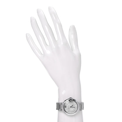 Cartier Stainless Steel Diamond 33mm Ballon Bleu De Automatic Watch 2 of 14