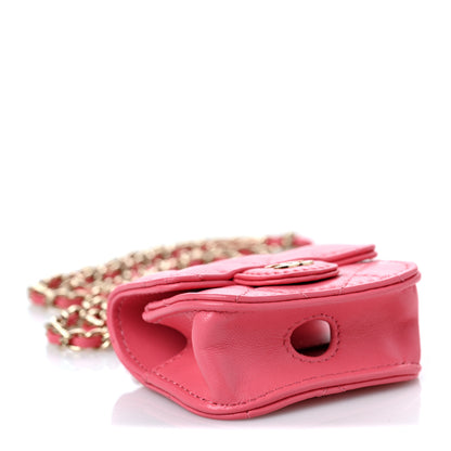 Chanel Lambskin Quilted Airpods Pro Case Coral 3 of 8