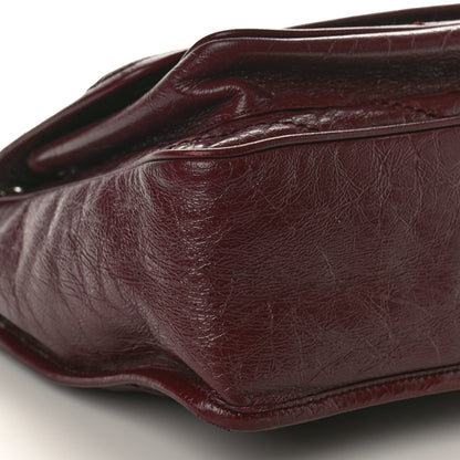 Saint Laurent Crinkled Calfskin Matelasse Monogram Medium Niki Chain Satchel Rouge Legion 10 of 13