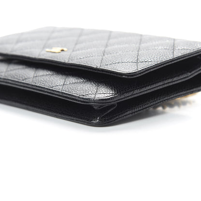 Chanel Caviar Quilted Wallet On Chain WOC Black 11 of 12