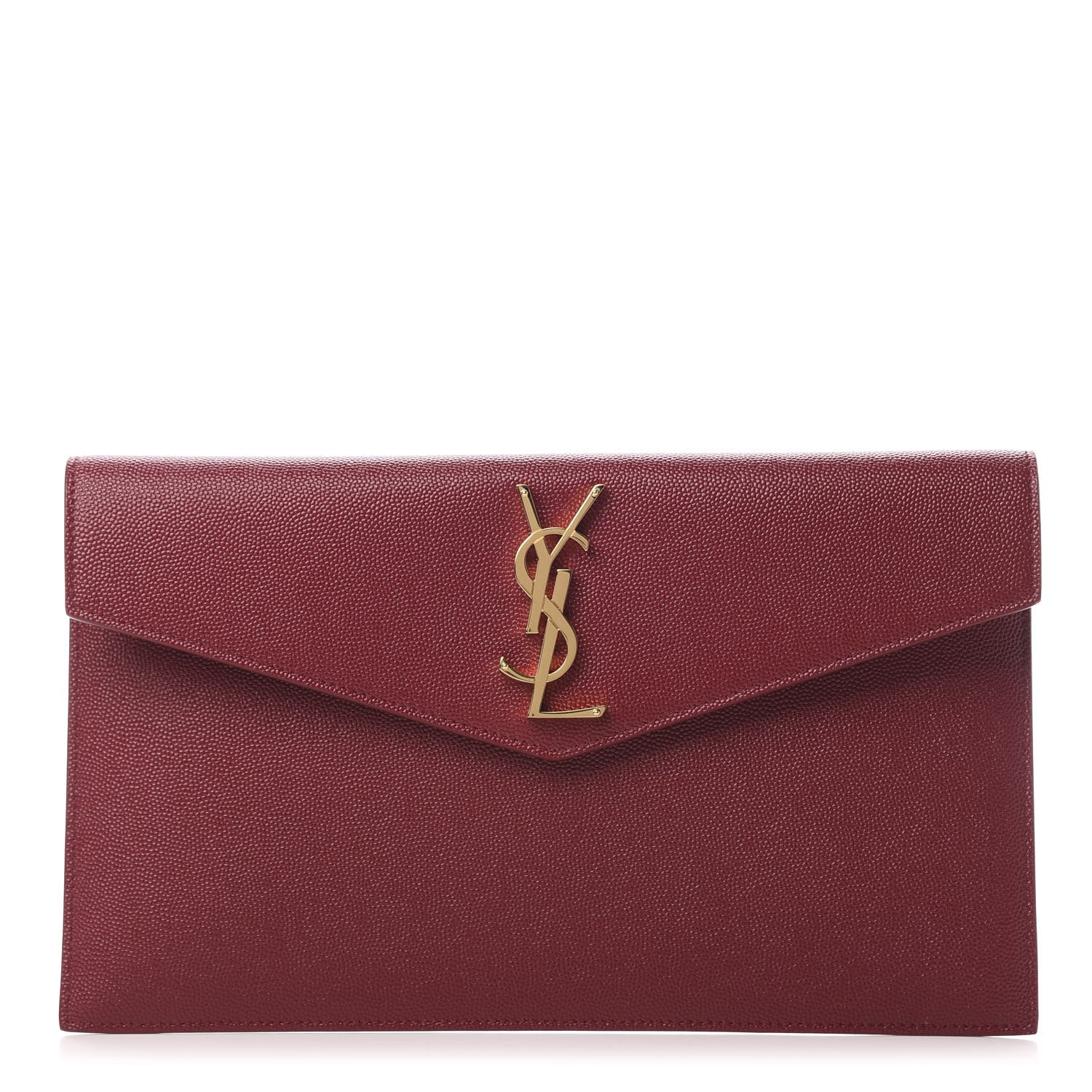 Saint Laurent Grain De Poudre Uptown Pouch Red 1 of 8