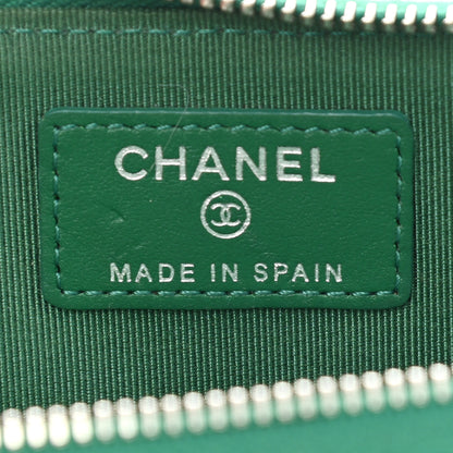 Chanel Caviar Quilted Zipped Key Holder Case Green 7 of 10