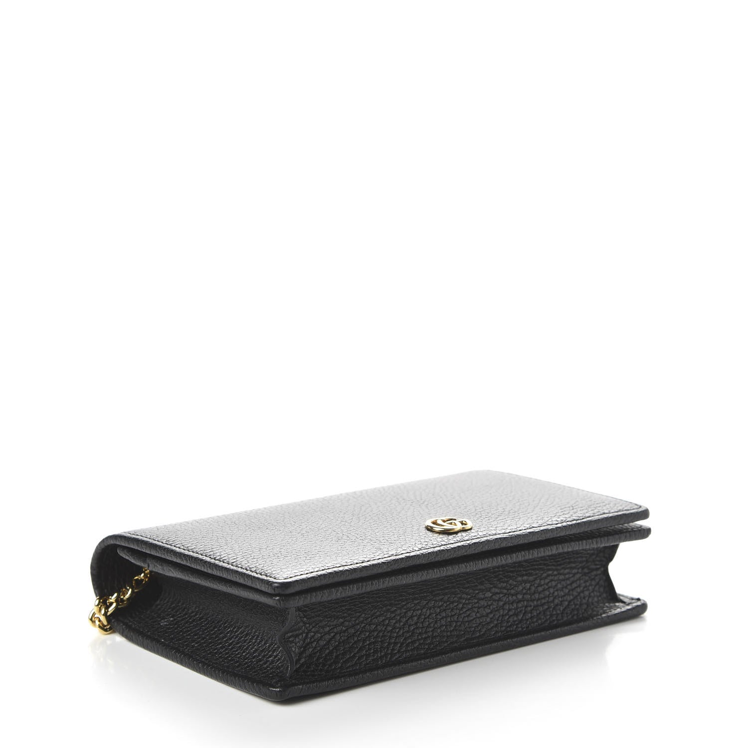Gucci Calfskin Mini GG Marmont Chain Wallet Black 4 of 10