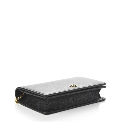 Gucci Calfskin Mini GG Marmont Chain Wallet Black 4 of 10