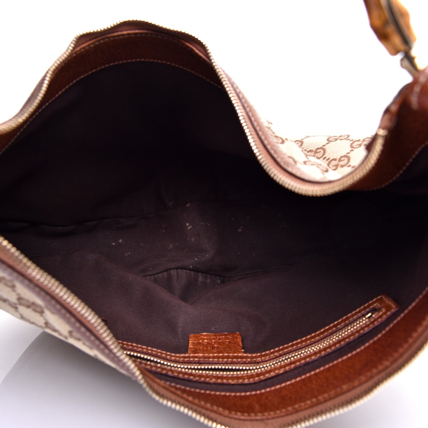 Gucci Monogram Bamboo Ring Hobo Brown 5 of 11