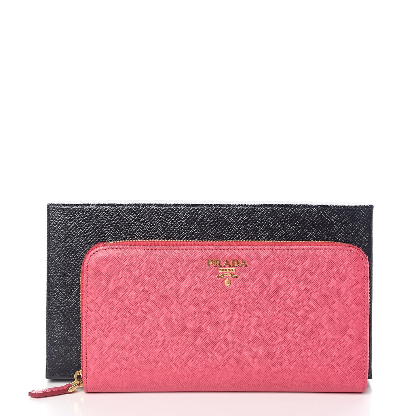 Saffiano Metal Zip Around Wallet Peonia