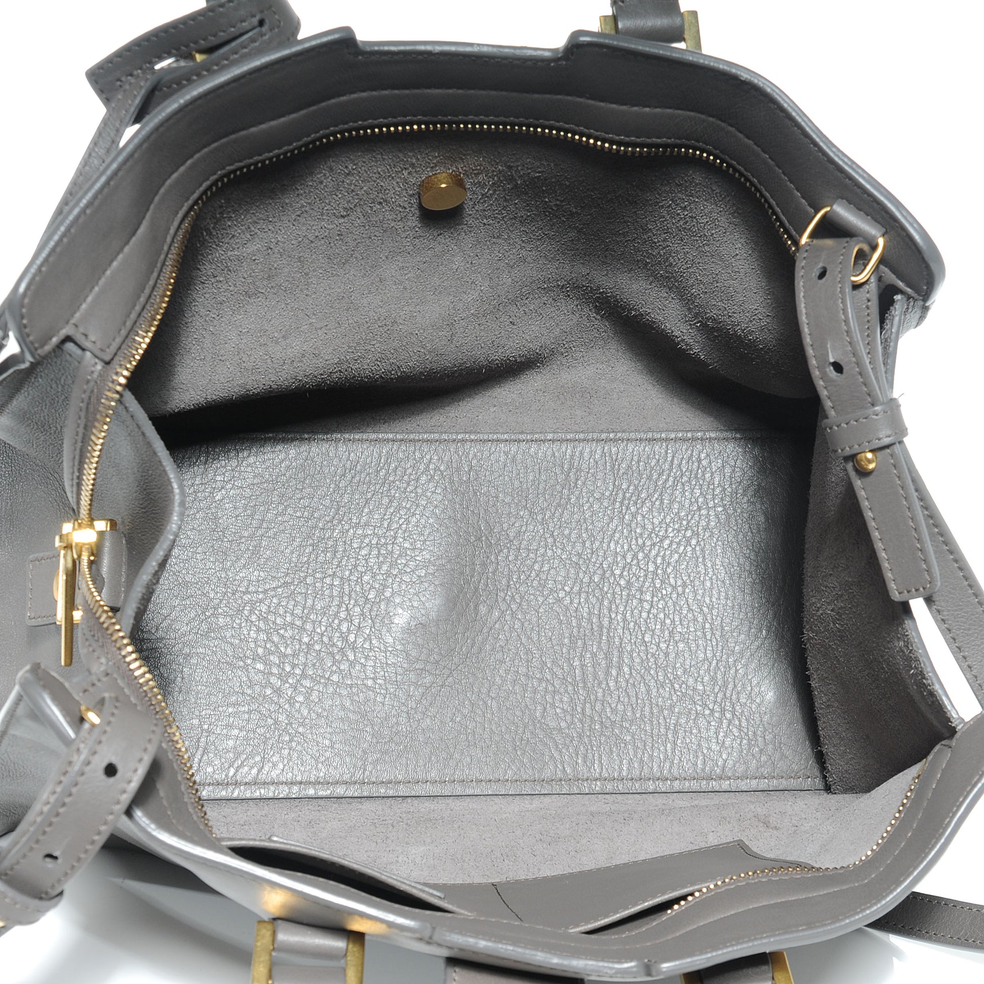 Saint Laurent Leather Small Classic Y Cabas Grey 5 of 7