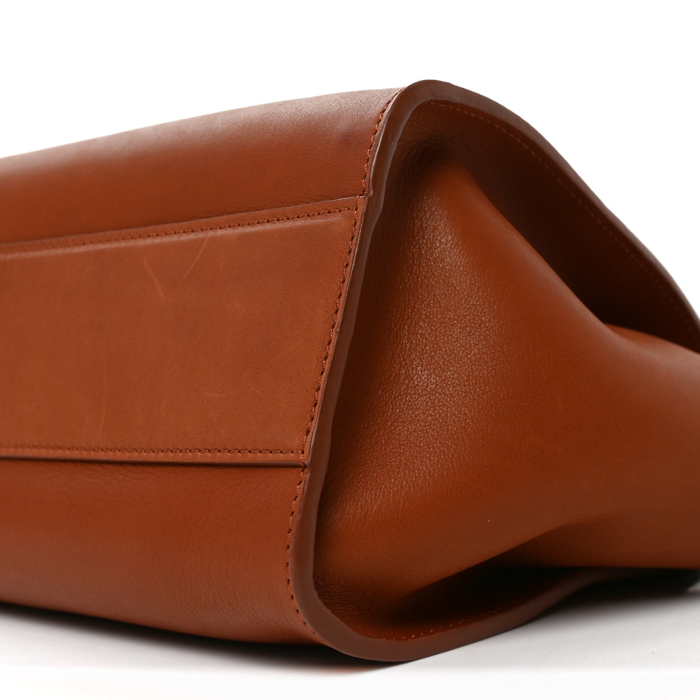 Polished Saddle Calfskin Marlo 12 Tote Bag Acero