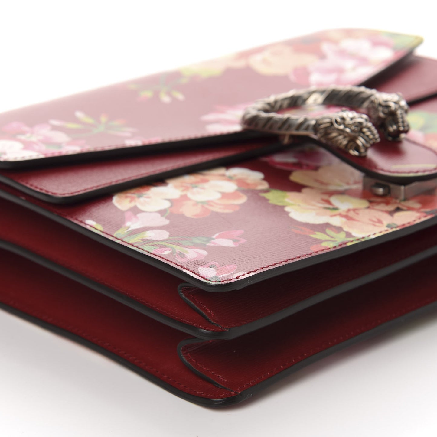 Calfskin Blooms Print Medium Dionysus Shoulder Bag Romantic Cherry Multicolor