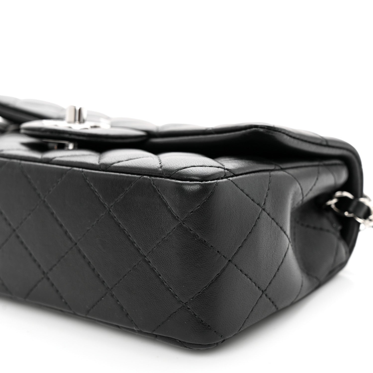 Chanel Lambskin Quilted Mini Rectangular Flap Black 9 of 9