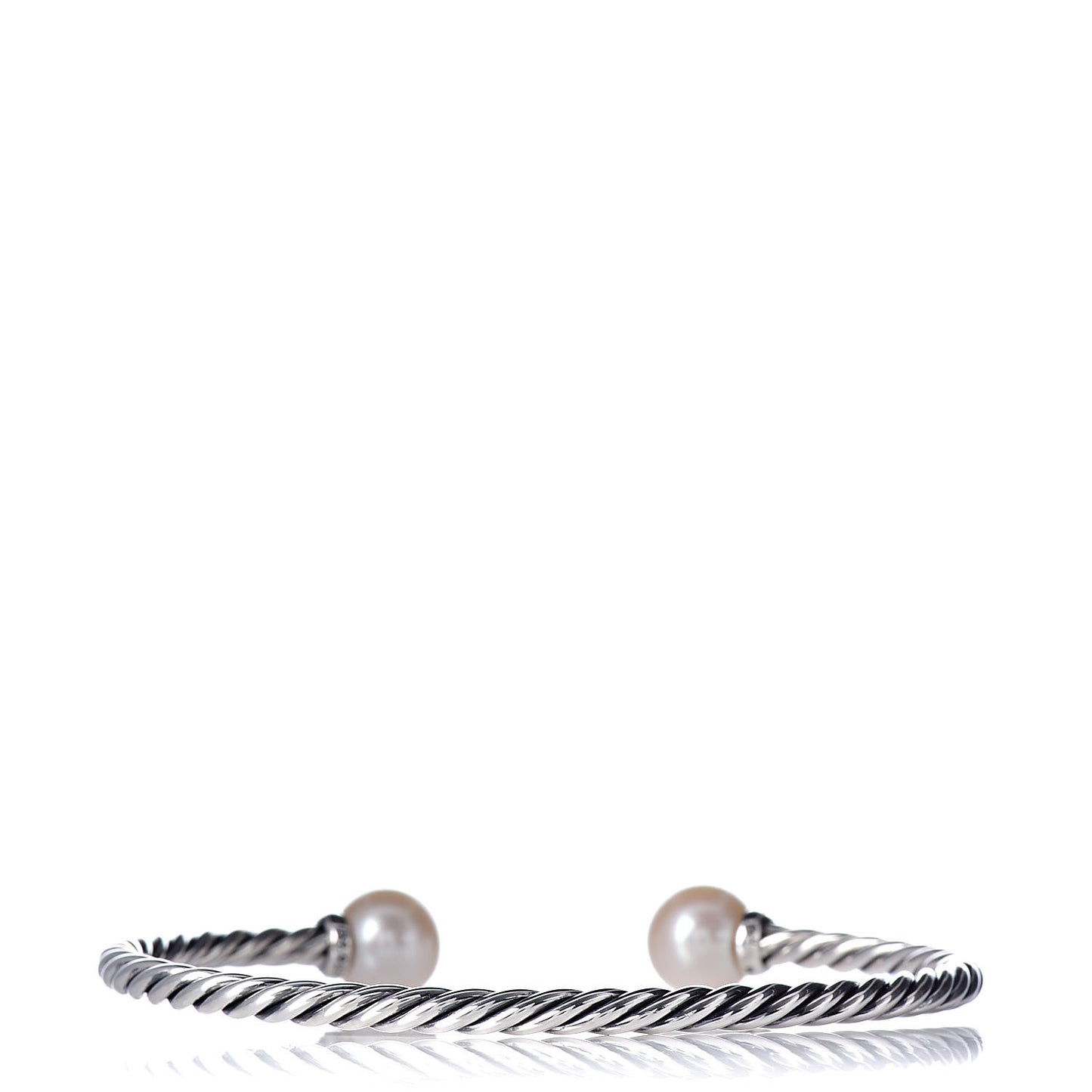 Sterling Silver Diamond Pearl 9mm Solari Bracelet