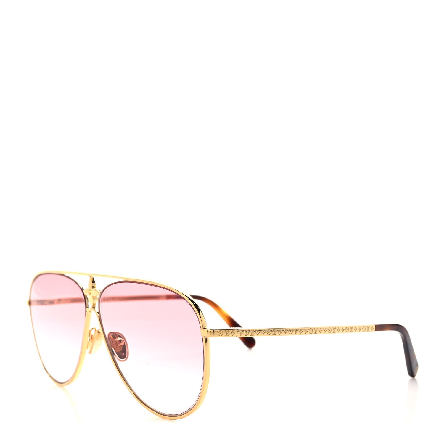 Louis Vuitton Metal LV Star Pilot Sunglasses Z1868U Pink 1 of 7