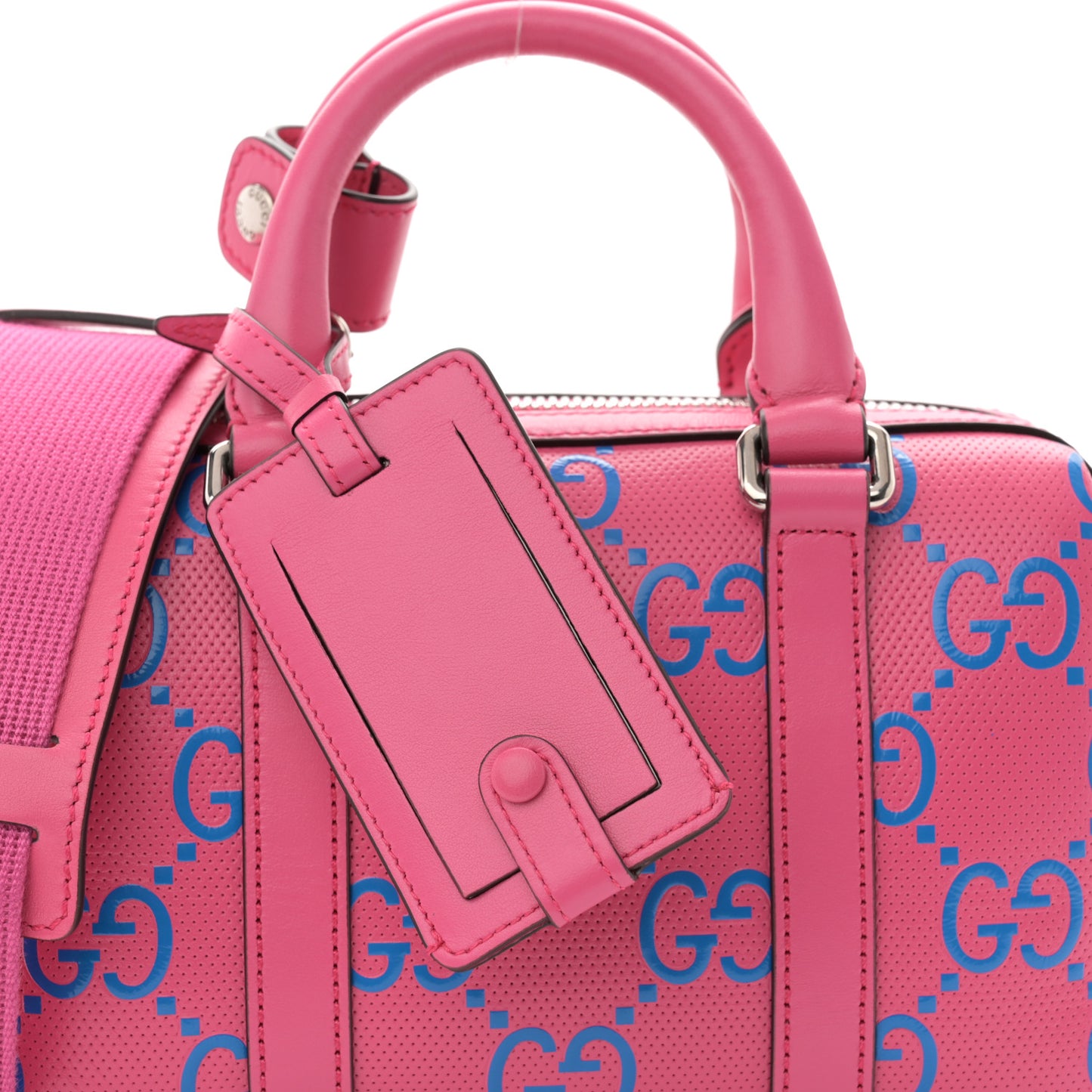 Calfskin GG Tennis Bi-Color Embossed Mini Duffle Bag Modern Fucsia Modern Blue