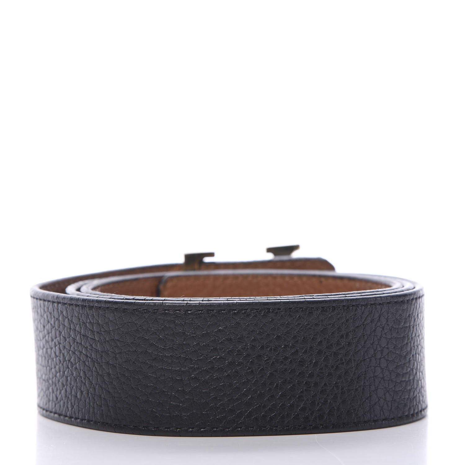 Louis Vuitton Taurillon Calfskin 30mm LV Initiales Reversible Belt 90 36 Black 2 of 10