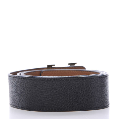 Louis Vuitton Taurillon Calfskin 30mm LV Initiales Reversible Belt 90 36 Black 2 of 10