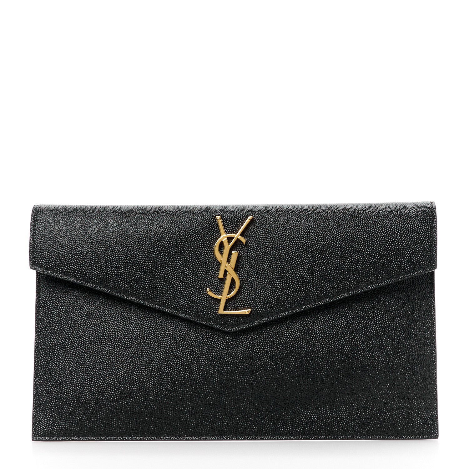 Saint Laurent SAINT LAURENT Grain De Poudre Uptown Pouch Black 1 of 9