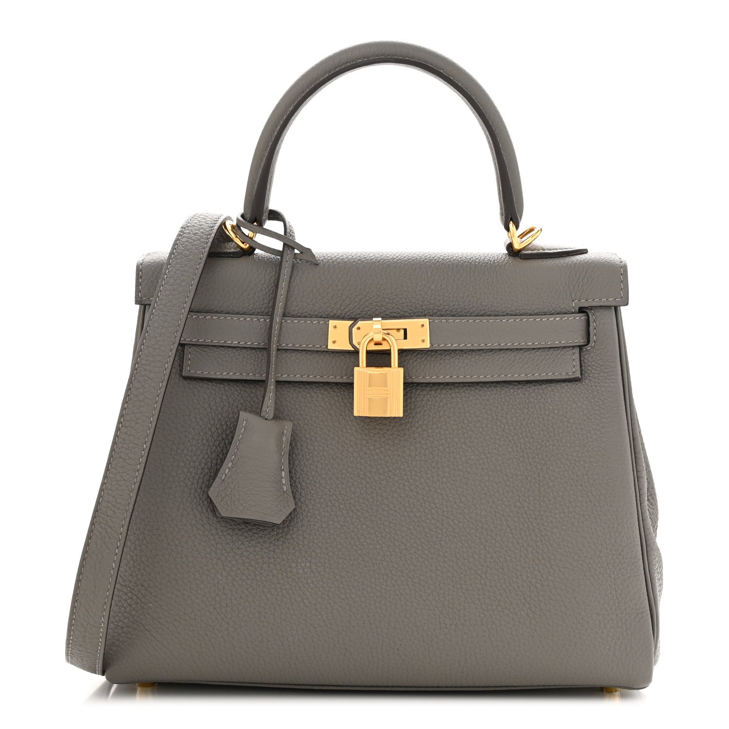 Hermes Togo Kelly Retourne 25 Gris Meyer 1 of 12