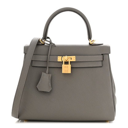Hermes Togo Kelly Retourne 25 Gris Meyer 1 of 12