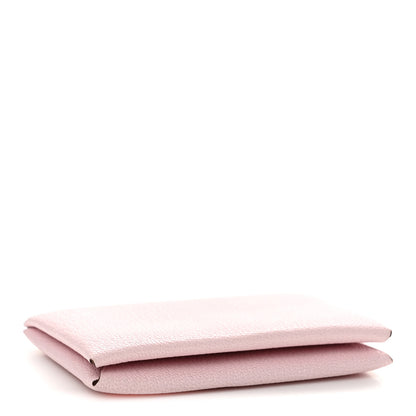 Hermes Chevre Mysore Calvi Card Case Rose Darling 4 of 10