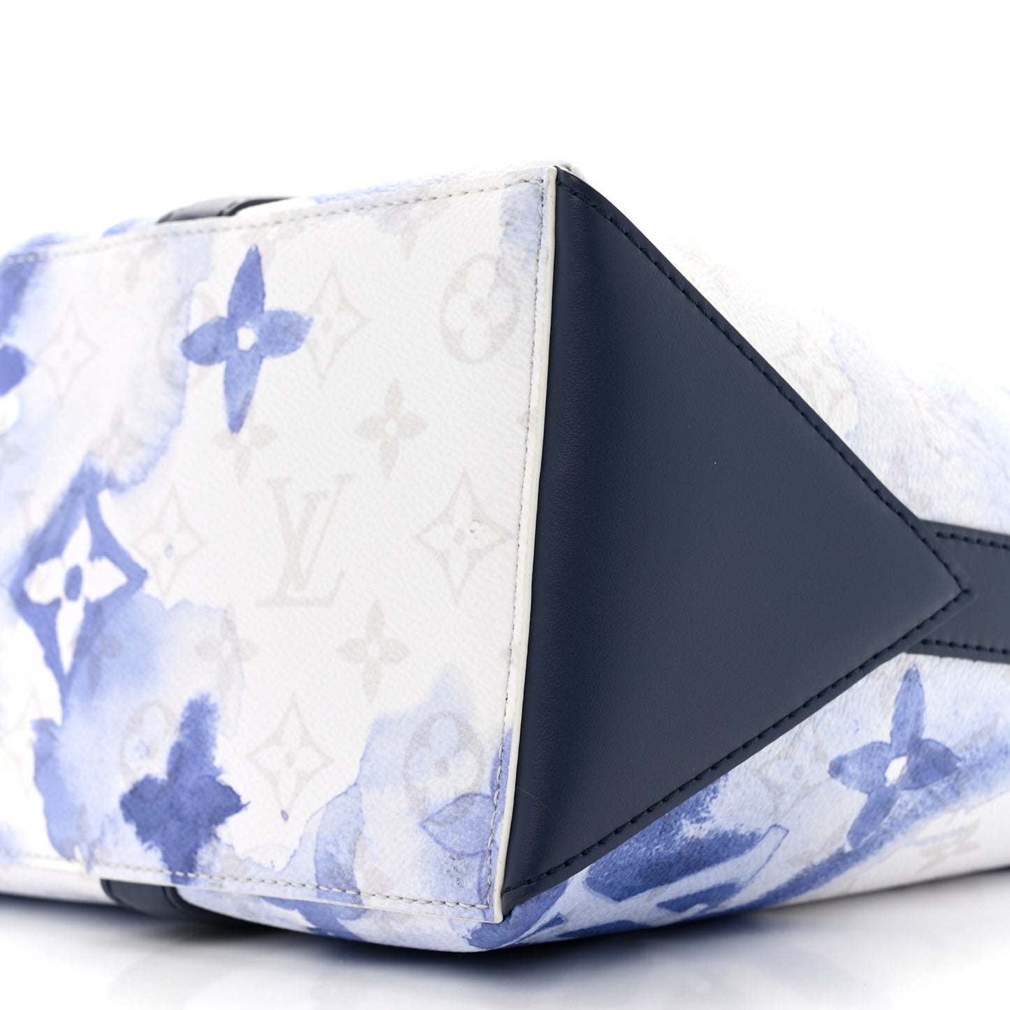 Monogram Watercolor Weekend Tote PM Blue