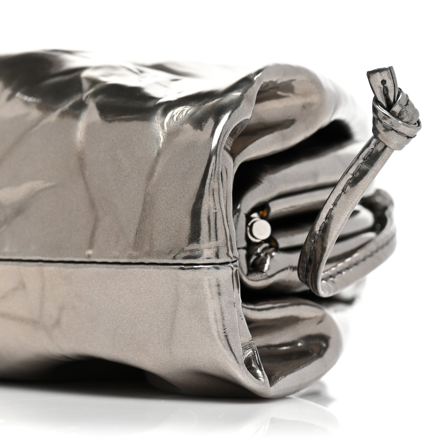 Bottega Veneta Metallic Crushed Calfskin The Mini Pouch Anchor 8 of 8