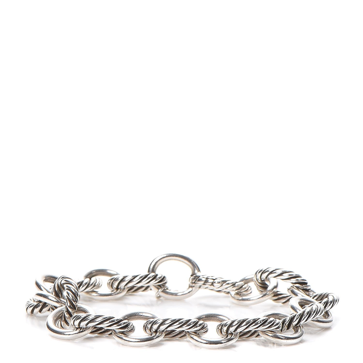 David Yurman Sterling Silver 12mm Large Oval Link Bracelet 1 of 6