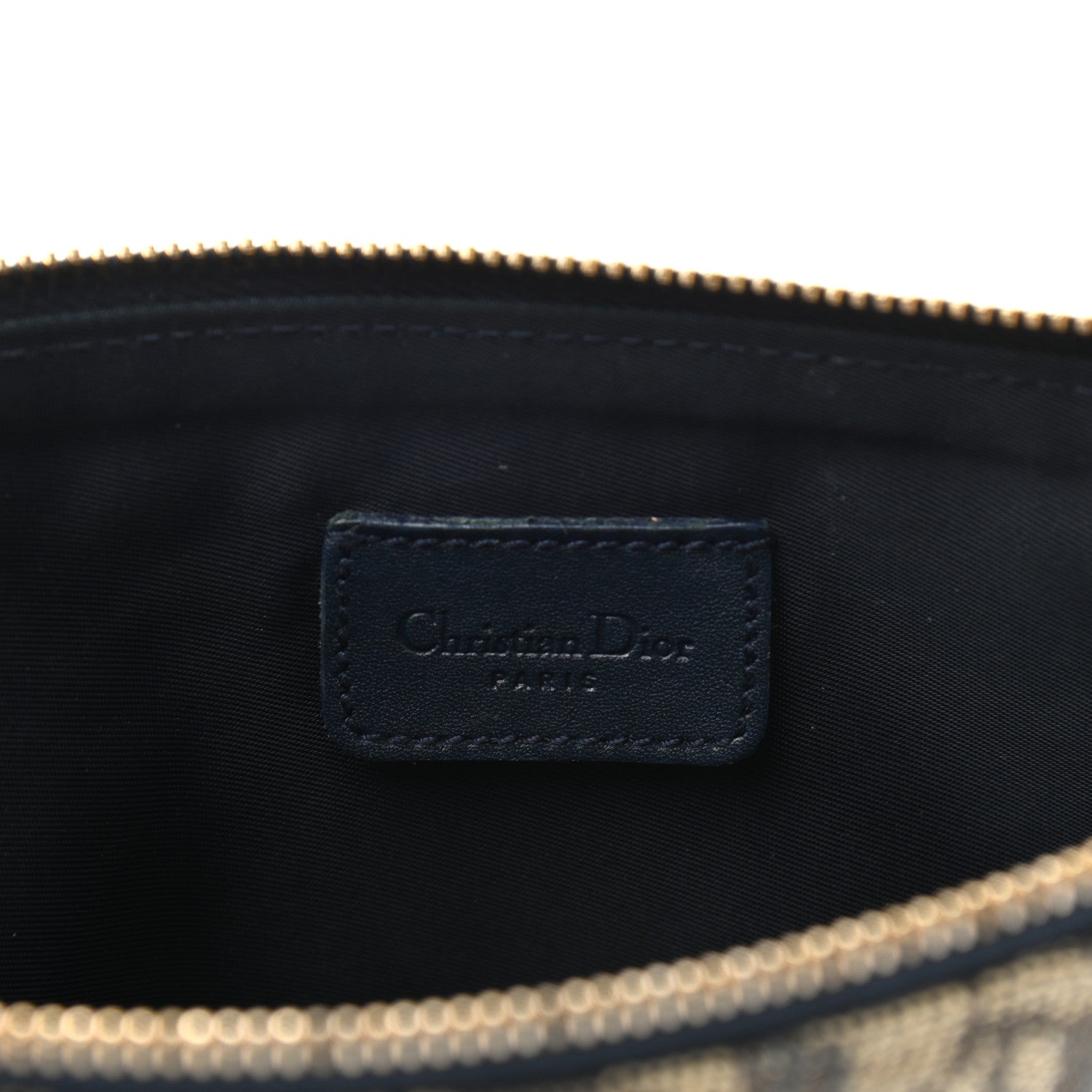 Christian Dior Monogram Mini Saddle Pochette Navy 6 of 7