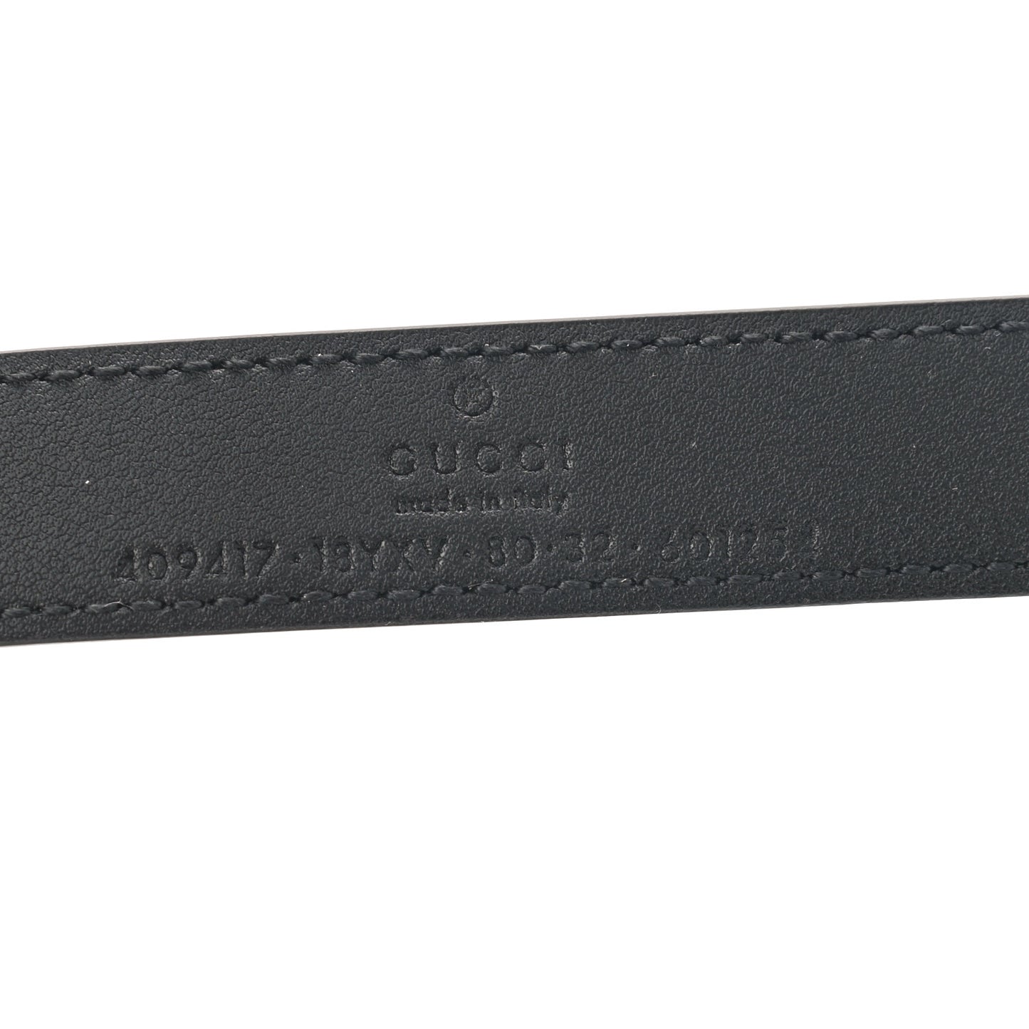 Azalea Calfskin Enamel Monochrome Double G 20mm Belt 80 32 Black