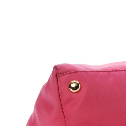 Prada Saffiano Tessuto Nylon Tote Ibisco 8 of 11