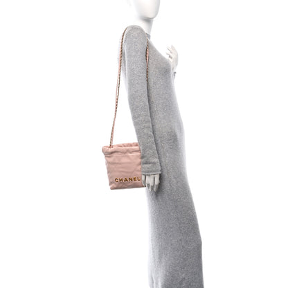 Chanel Shiny Calfskin Quilted Mini Chanel 22 Light Pink 2 of 11