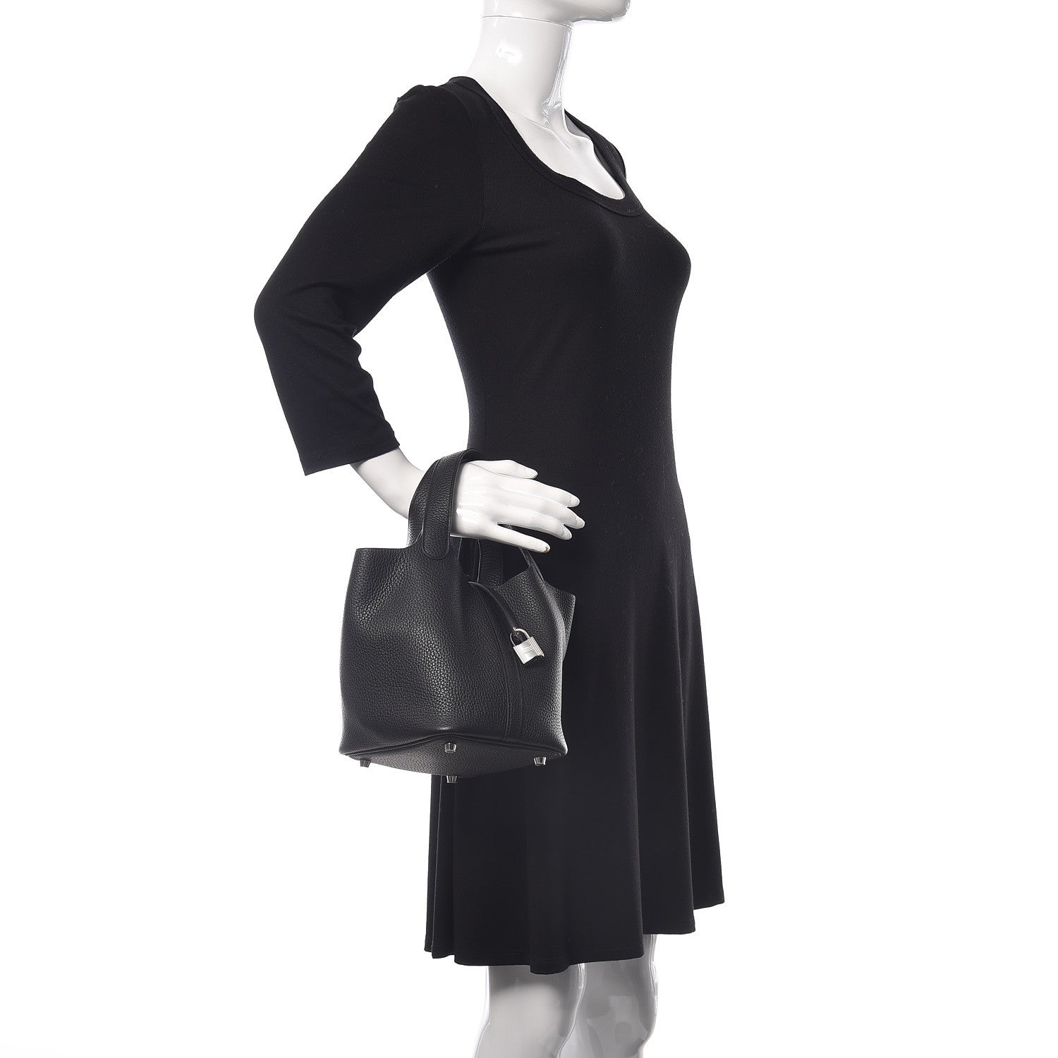 Hermes Taurillon Clemence Picotin Lock 18 PM Black 2 of 10