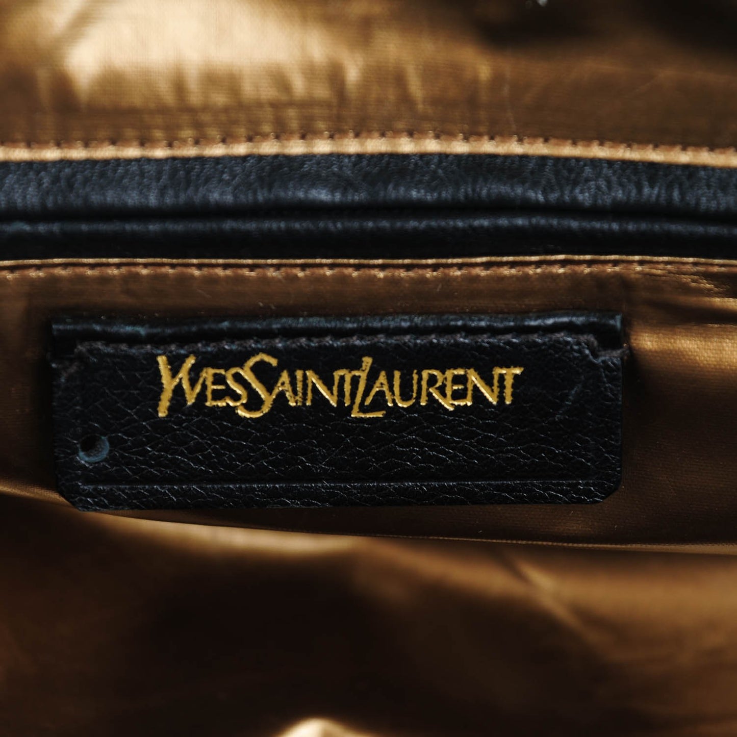 Calfskin Medium Easy Sac Black Gold
