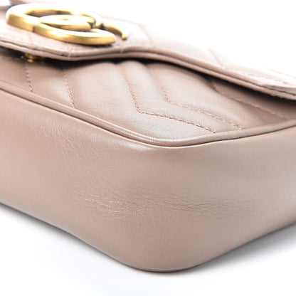 Gucci Calfskin Matelasse Super Mini GG Marmont Shoulder Bag Porcelain Rose 9 of 10